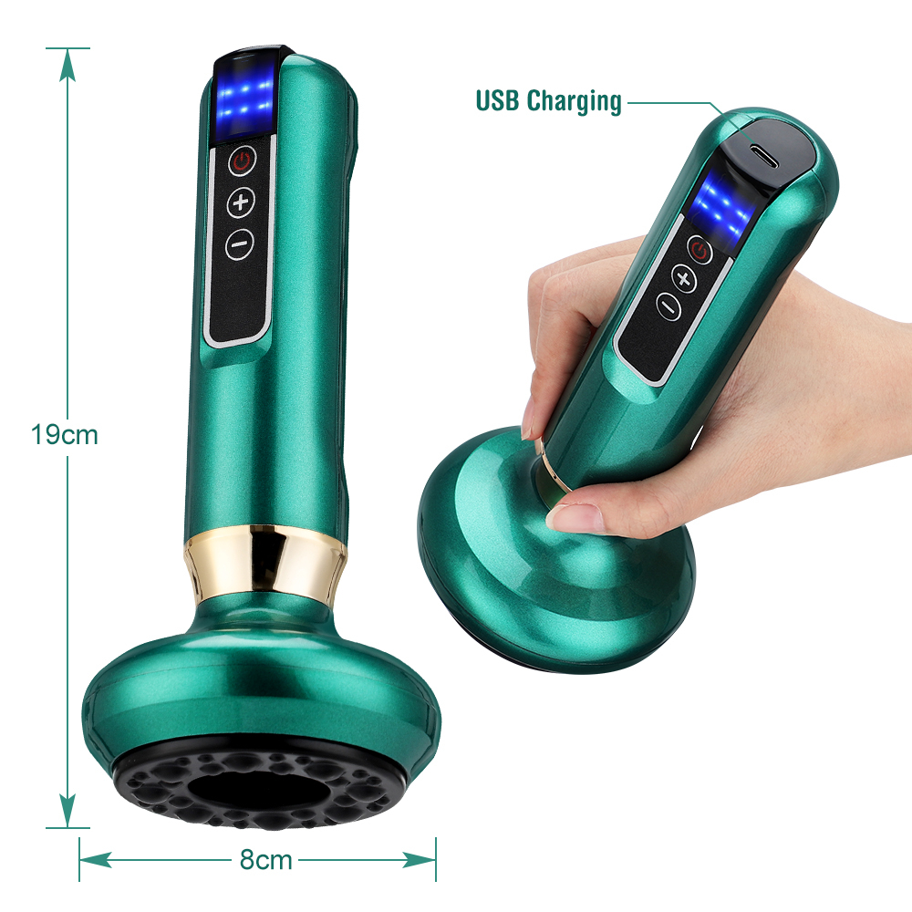 Elektrisk Cupping Massager Vakuum Sugekop GuaSha Anti Cellulite Skønhed Sundhed Skrabning Infrarød Varme Slankemassage_voghion.com
