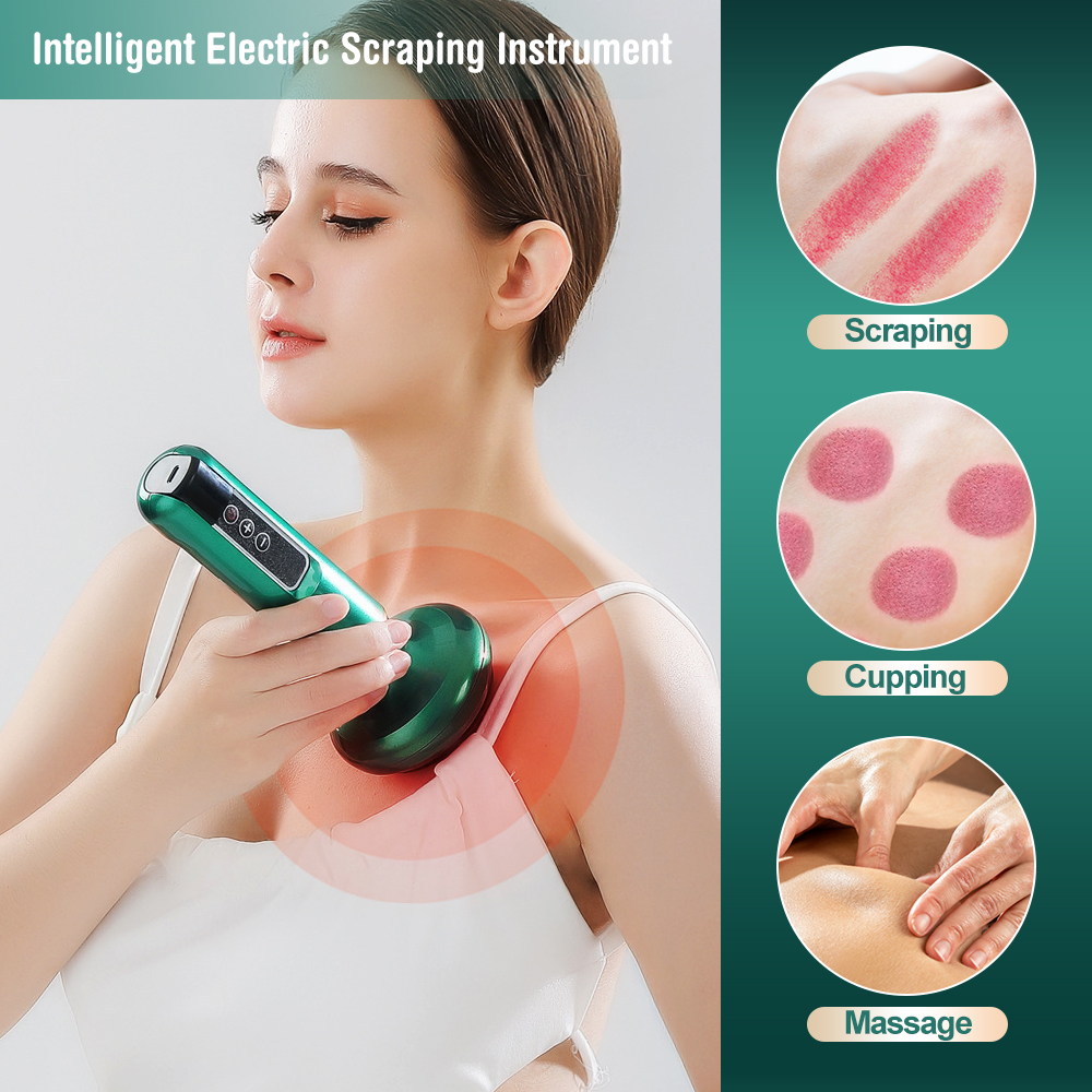 Elektrisk Cupping Massager Vakuum Sugekop GuaSha Anti Cellulite Skønhed Sundhed Skrabning Infrarød Varme Slankemassage_voghion.com