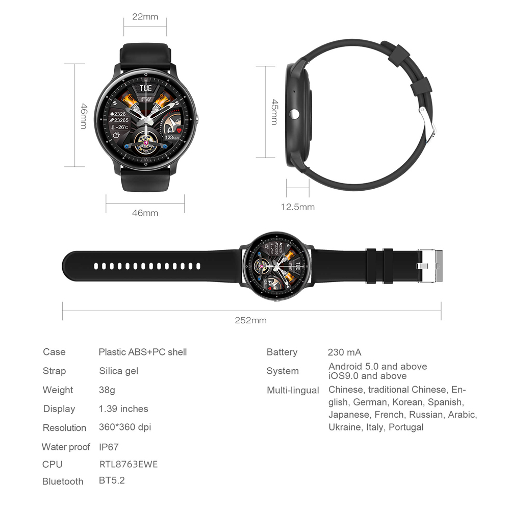 SKMEI appel de téléphone intelligent étanche Fiess Tracker plein écran tactile fréquence cardiaque multifonctionnel Sport montre de course confiture_voghion.com