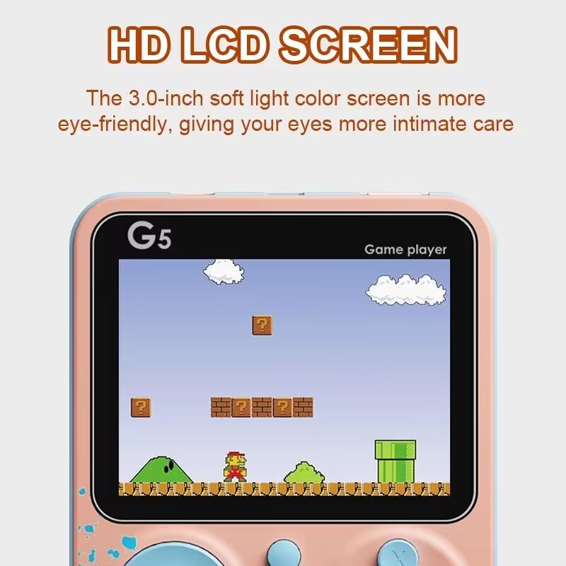 2023 New Gameboy 500 Retro Console Colorful Super Mario Game Player 3 inches screen Games_voghion.com