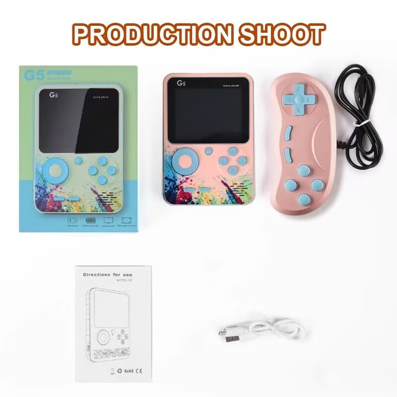 2023 New Gameboy 500 Retro Console Colorful Super Mario Game Player 3 inches screen Games_voghion.com