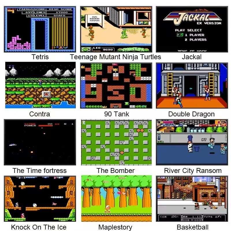 2023 New Gameboy 500 Retro Console Colorful Super Mario Game Player 3 inches screen Games_voghion.com