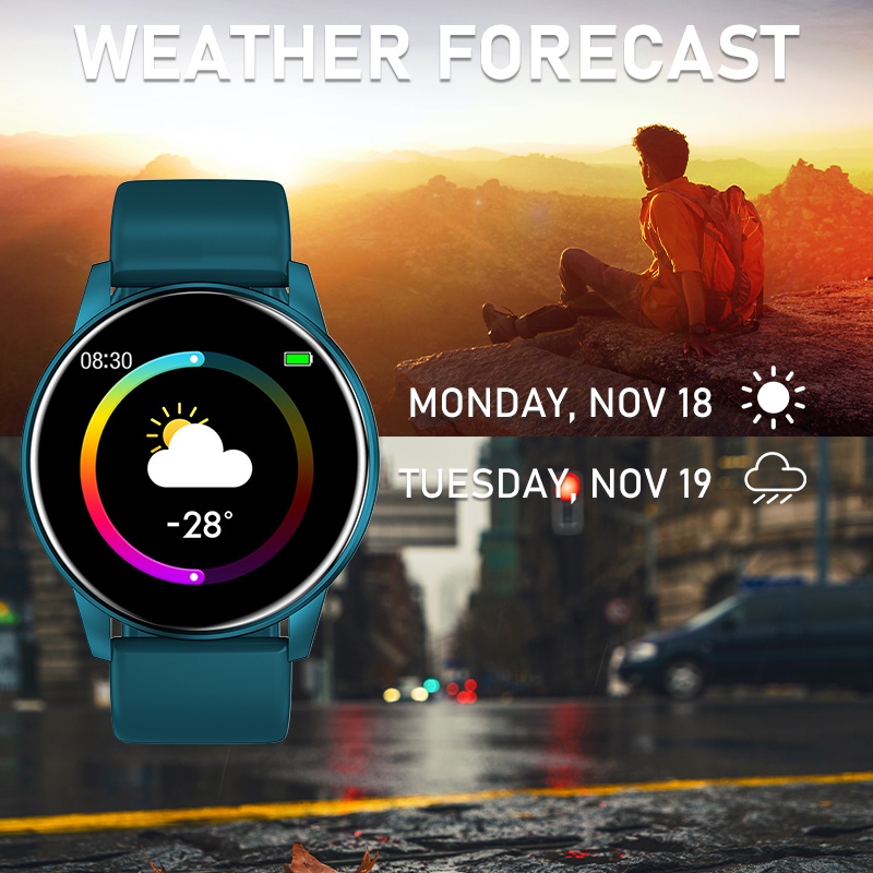SKMEI Smart Watch Waterproof Smartwatch Full Screen Touch Heart Rate Tracker_voghion.com