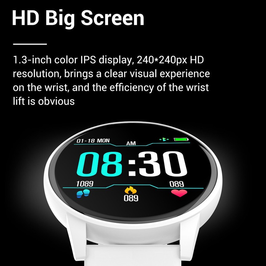 SKMEI Smart Watch Waterproof Smartwatch Full Screen Touch Heart Rate Tracker_voghion.com