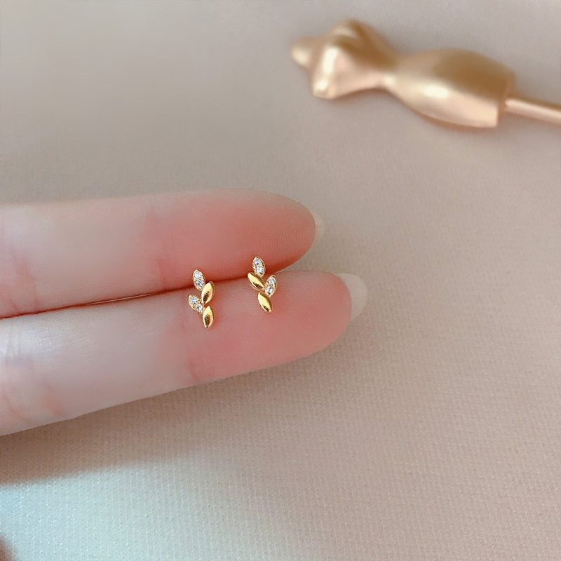 Pendientes de aro de circonita cúbica para mujer, aretes pequeños, hipoalergénicos, 14K, accesorios de joyería_voghion.com