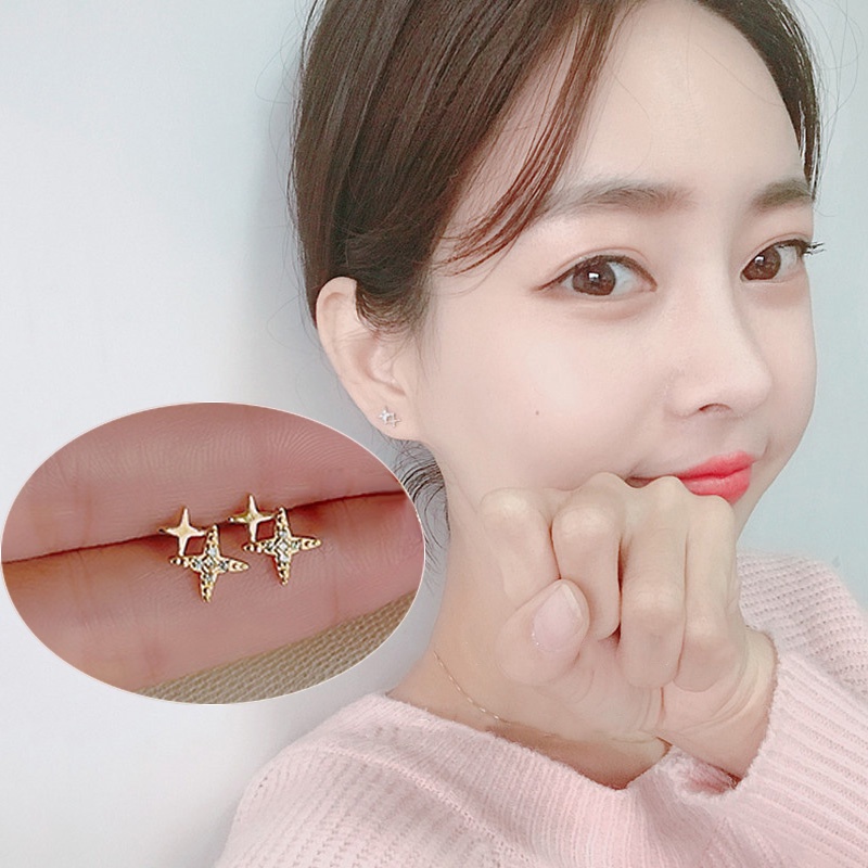 Pendientes de aro de circonita cúbica para mujer, aretes pequeños, hipoalergénicos, 14K, accesorios de joyería_voghion.com